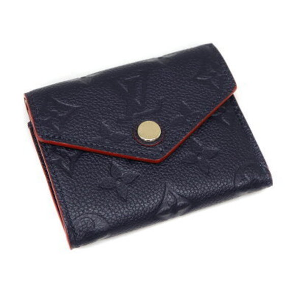 Louis Vuitton Portefeuille Victorine Tri Wallet Empreinte Navy Blue LV - Picture 1 of 6